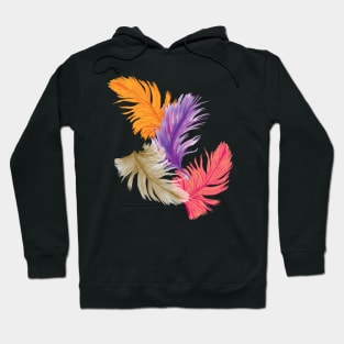 Warm Falling Feathers Hoodie